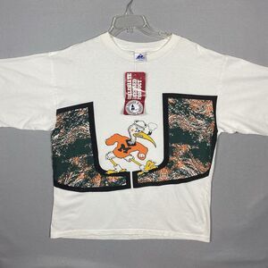 Miami Hurricanes Vintage 90’s Apex One Single Stitch Oversized T-shirt Sz Large